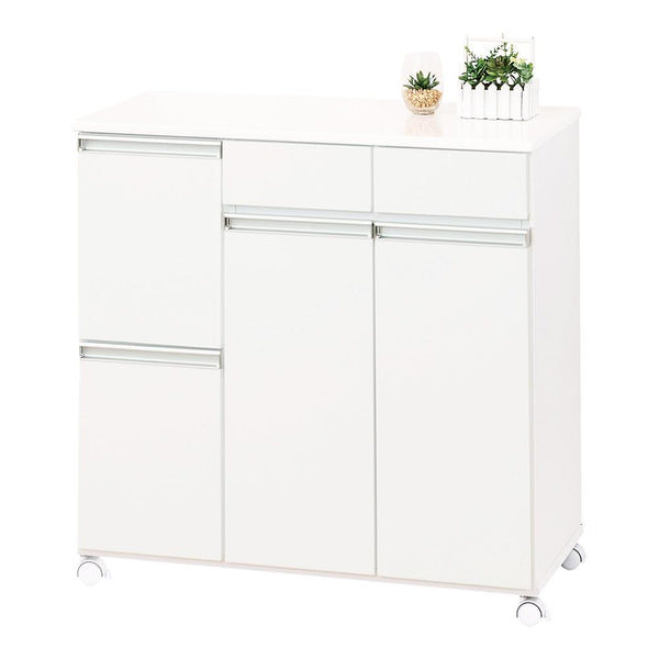 【生活感を隠せる美収納】
真っ白で洗練されたデザインが空間に溶け込み、引出と扉の中にゴミ箱や日用品をまとめて隠せるから、生活感を見せずに美しいインテリアを実現できます。